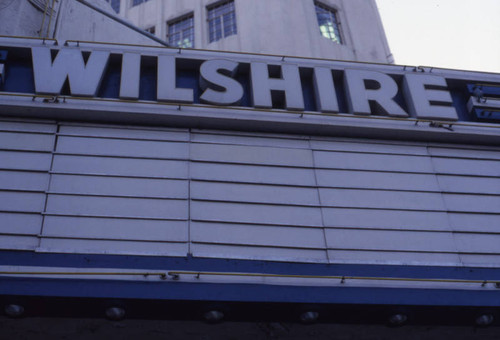 Wilshire Theatre marquee
