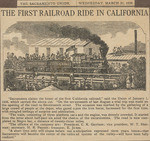 The first railroad ride in California