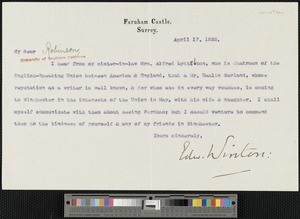 Edward Winton, letter, 1923-04-17, to Robinson