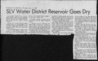 SLV Water District Reservoir Goes Dry