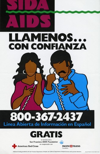 "Llamenos... con confianza". SIDA / AIDS poster