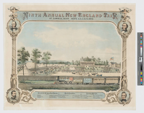 Ninth annual New England fair at Lowell, Mass. Sept. 3, 4, 5 & 6, 1872