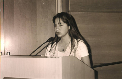 Younger testifier for AIM, 1994