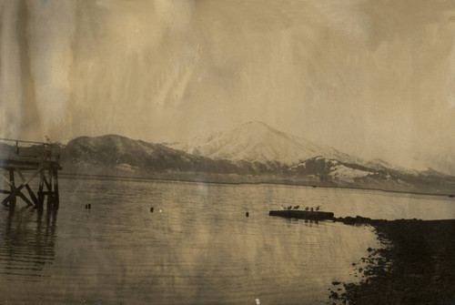 View of snow-covered Mount Tamalpais, from San Quentin State Prison, circa 1915 [photograph]