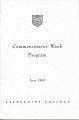 Commencement Week Program, 1960