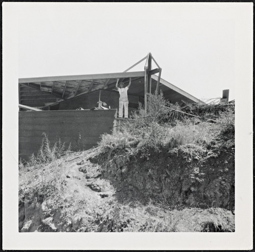 Construction Photograph with Steel and Timber Roof