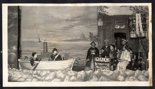 Two women in a boat approach a seated official dressed in Qing dynasty attire, staged at the Great Star Theatre /