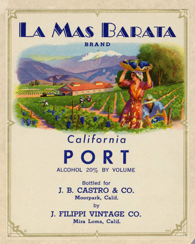 Filippi Winery wine label - La Mas Barata