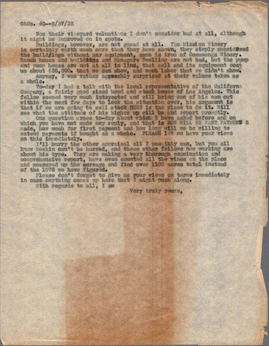 Letter to Garrett &. Co. from W. E. Morse and Charles B. Motsinger