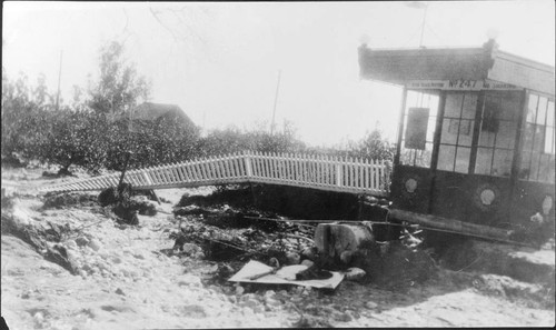 Photograph of Shell Gas Station after flood