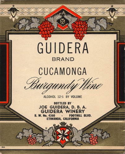 Guidera wine label