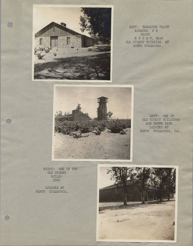 Photographs from appraisal book: 1925 Appraisal of Mission Vineyard properties by Empire Realty & Mortgage Co. Upland, CA