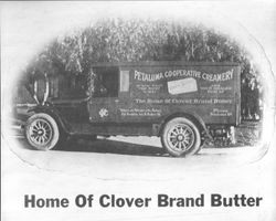 Home of Clover Brand butter Petaluma Co-operative Creamery truck