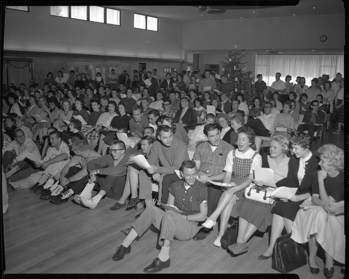 [Christmas program at the Student Center]