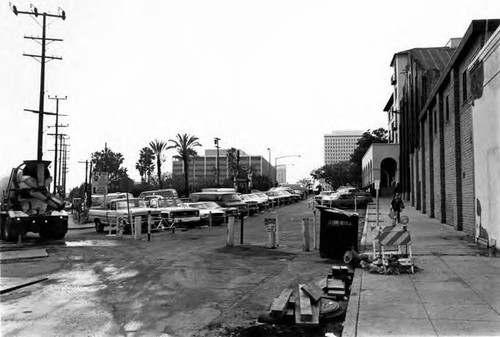 Parking lot on Los Angeles Street and Alameda Street that is now Indian Gardens