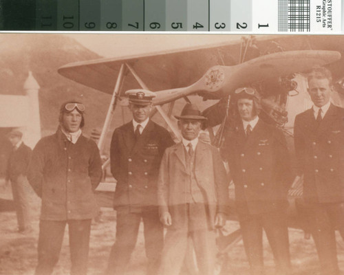 Leslie C. Brand and pilots at fly-in party