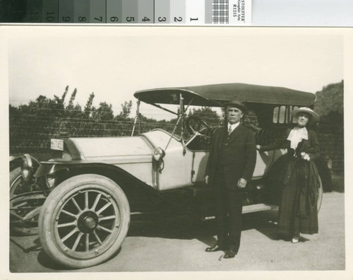 Mr. & Mrs. L.C. Brand, circa 1910, national automobile