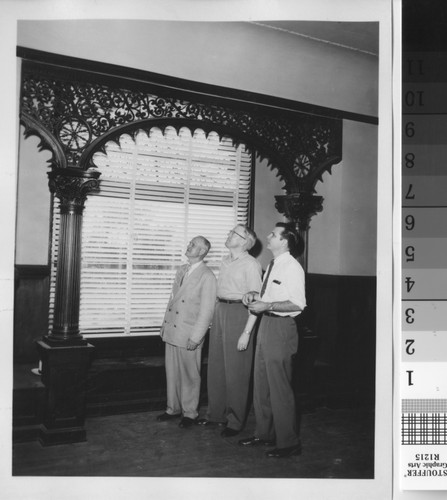 Staff looking at the dining room alcove