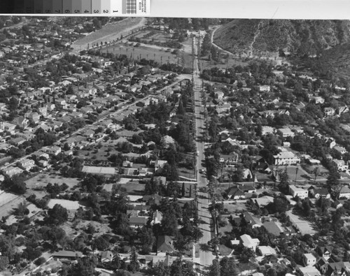 Aerial view of Grandview Avenue and Brand Library