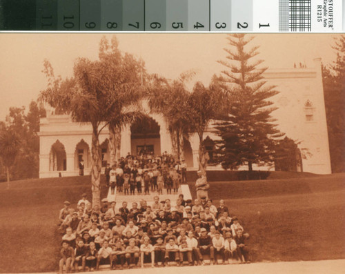 School boys on El Miradero steps