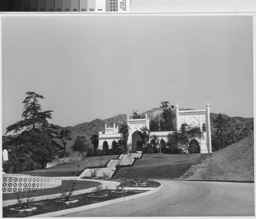 Brand Library with circular driveway