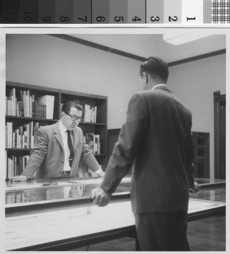 Brand Library staff in the reference room