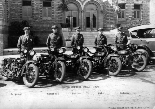 Motor Officer Squad, Inglewood, California, 1930