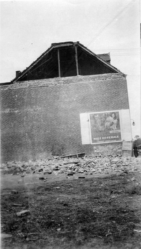 Inglewood Theater after 1920 earthquake