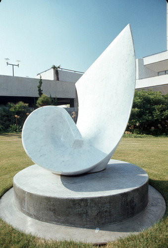 Marble Sculpture, northside of Inglewood City Hall