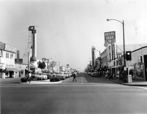 Downtown Inglewood Shopping Center, United Artist Theater and Fox Theater