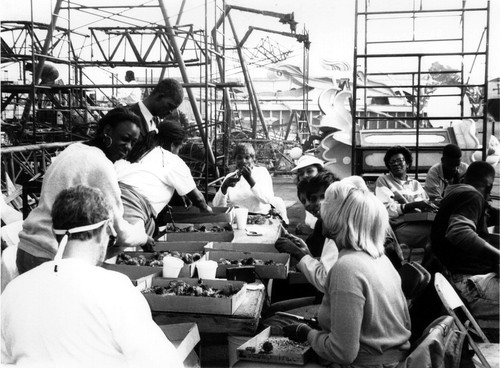 Local residents volunteer for the 1992 Tournament of Roses Parade