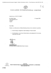 [Letter from Norman Jack to Mike Clarke regarding question on Italian Detentions]