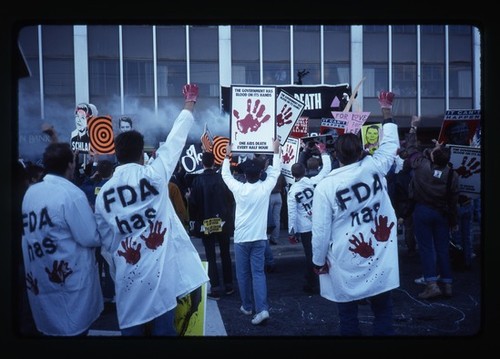 AIDS protest at Federal Drug Administration offices in Washington, DC [1]