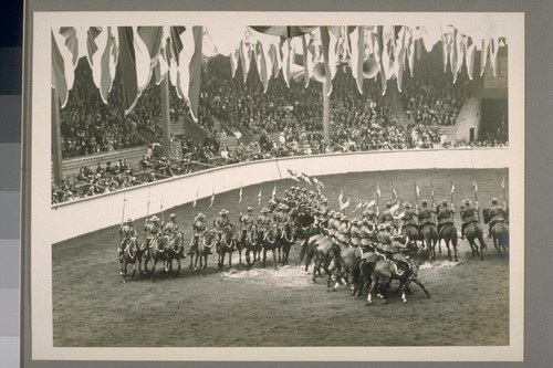 More of the Musical Drill at the horse show by Canadian mounted police in the coleseum [sic]