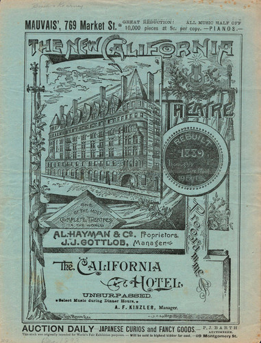 [Cover of New California Theater program]