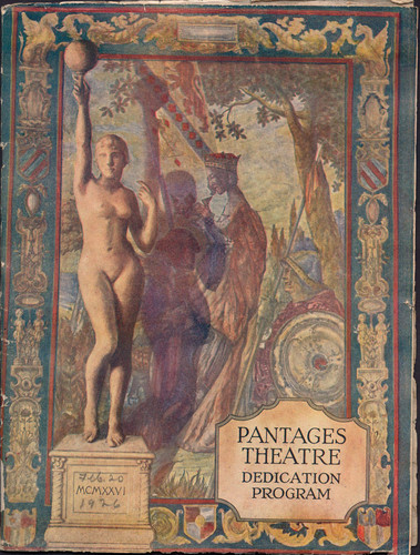 [Cover of Pantages Theatre dedication program]