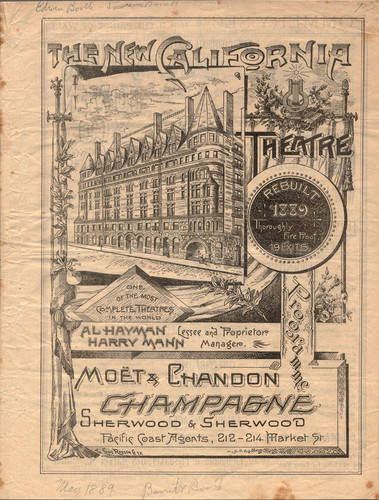 [Cover of California Theatre program]