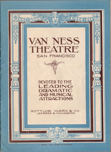 [Cover of Van Ness Theatre program]