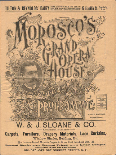 [Cover of Morosco's Grand Opera House program]