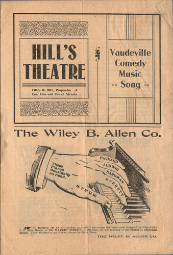 [Cover for Hill's Theatre program]
