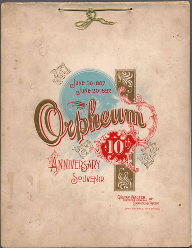 [Cover of Orpheum 10th anniversary souvenir program]