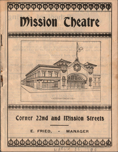 [Cover of Mission Theatre program]