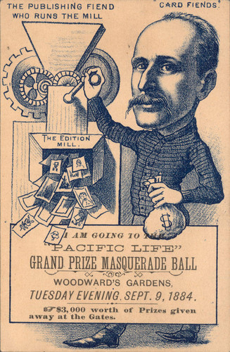 [Advertising card for Pacific life, Grand Prize masquerade ball]