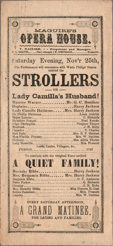 [Playbill for Maguire's Opera House]