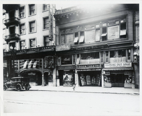 [Photograph of the exterior Edison Theatre 1925]