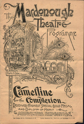 [Cover of Macdonough Theatre programme]