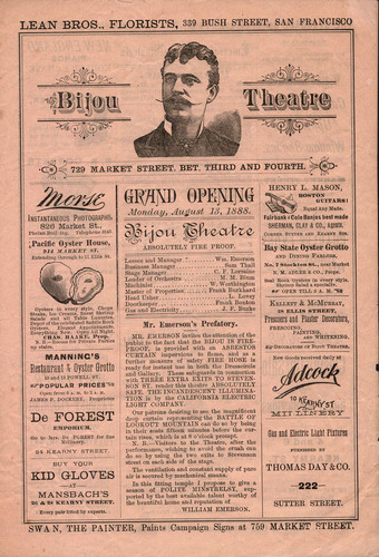 [Cover of Bijou Theatre program]