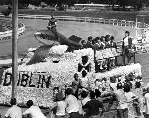 Dublin float at the Alameda County racetrack, (c.1960s), photograph