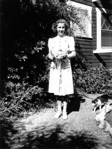 Donna Kolb Miller, graduate from Murray School, (c. 1940), photograph