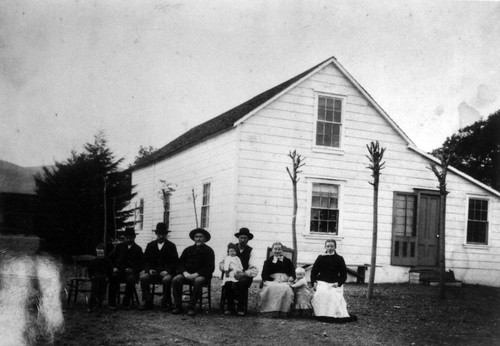 Koopmann Family on their ranch in Dublin, (c. 1890s), photograph